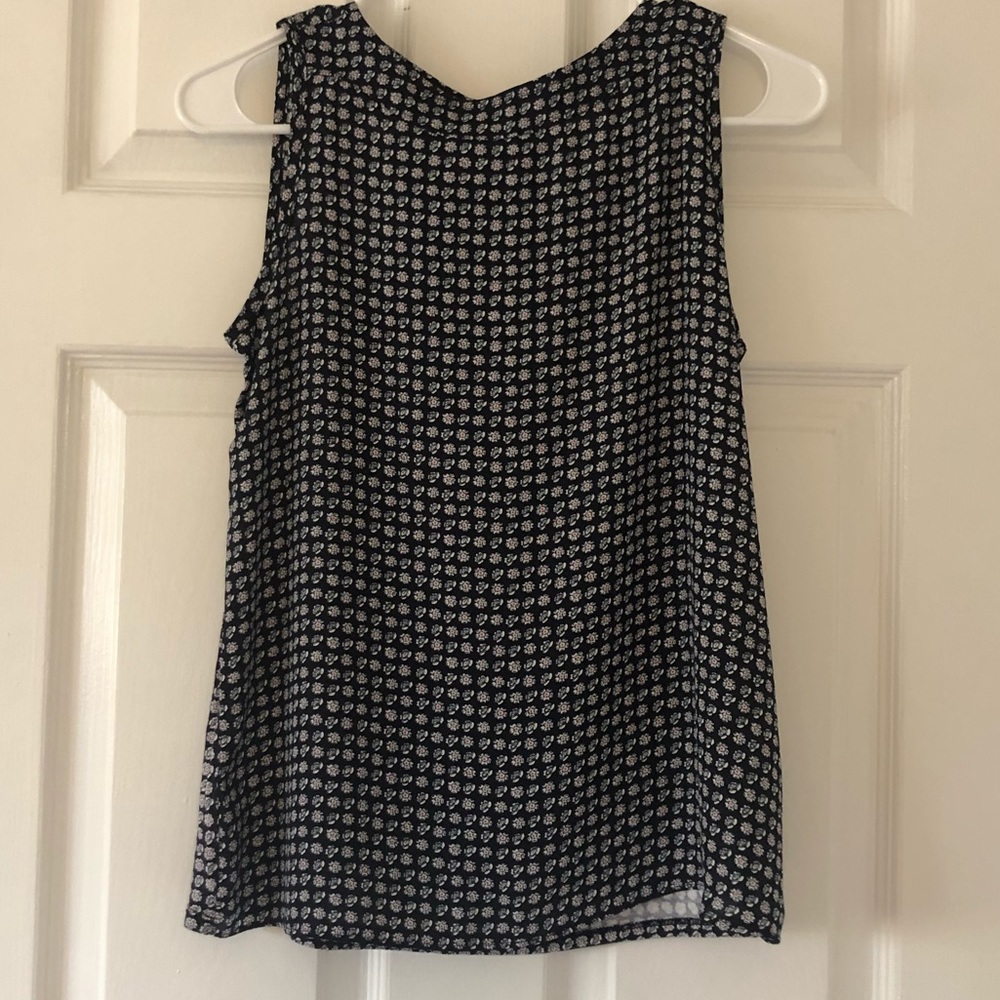 Mixed media tank top
